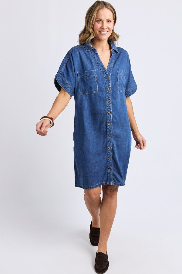 element denim dress 25aw element womens length elegant cake